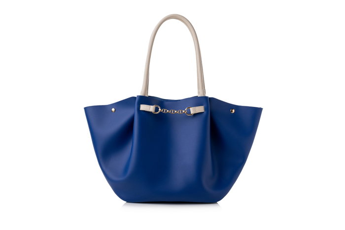 Lucky Bees Bolso Tote Sax Azul y Crema Lucky Bees Bolso Tote Sax Azul y Crema